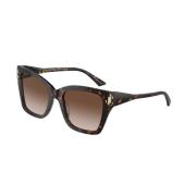 Jimmy Choo Brun Gradient Ram Solglasögon Brown, Dam