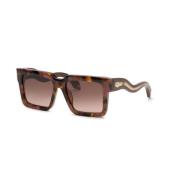 Roberto Cavalli Brun Rosa Havana Gradient Solglasögon Brown, Unisex