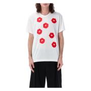 Comme des Garçons Vit Lips T-shirt Ss24 White, Herr