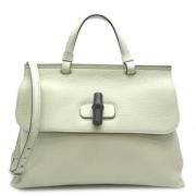 Gucci Vintage Pre-owned Laeder totevskor White, Dam