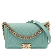 Chanel Vintage Pre-owned Laeder chanel-vskor Green, Dam