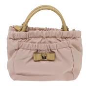 Salvatore Ferragamo Pre-owned Pre-owned Tyg handvskor Pink, Dam