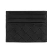 Bottega Veneta Svart Läder Kreditkortsfodral Plånbok Black, Dam