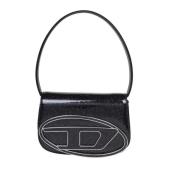 Diesel Glittrig Läder Axelväska Multi Black, Dam