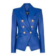 Balmain Skinnjacka med dubbelknäppning Blue, Dam