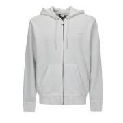 Carhartt Wip Grå Zip Hoodie Sweatshirt med Logo Gray, Herr