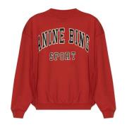 Anine Bing Logotypad Sweatshirt Red, Dam