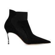 Casadei Ankelboots i mocka Black, Dam