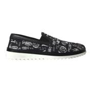 Dolce & Gabbana Svart Instrument Print Loafers Black, Herr