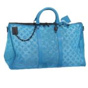 Louis Vuitton Vintage Pre-owned Canvas handvskor Blue, Dam