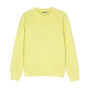 Carhartt Wip Script Sweatshirt Tung Bomull Jersey Yellow, Herr