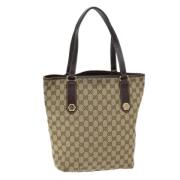 Gucci Vintage Pre-owned Canvas totevskor Beige, Dam