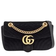 Gucci Vintage Pre-owned Sammet gucci-vskor Black, Dam