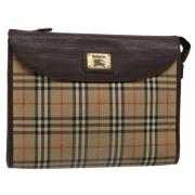 Burberry Vintage Pre-owned Canvas kuvertvskor Brown, Dam