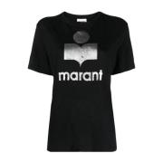 Isabel Marant Étoile Stjärna Logo Linne T-shirt Black, Dam