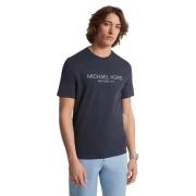 Michael Kors T-shirt i bomull med grafisk logotyp Blue, Herr