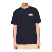 Tommy Jeans Blå Tryckt T-shirt - Rund Hals Blue, Herr