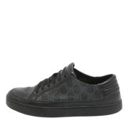 Gucci Vintage Pre-owned Belagd canvas sneakers Black, Herr