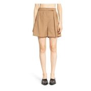 Max Mara Beige High-Waisted Leg Crease Byxor Beige, Dam