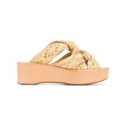 Dries van Noten Pre-owned Pre-owned Laeder sandaler Beige, Dam