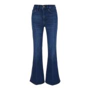 Frame Flared Leg Denim Jeans Blue, Dam