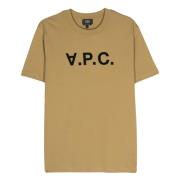 A.p.c. Standard Grand T-Shirt Tabac/Vert Beige, Herr