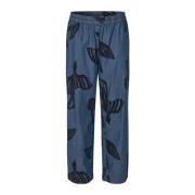 Masai Mapayton Byxor Mörk Denim Print Blue, Dam