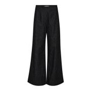 Co'Couture Pinstripe Wide Leg Jeans Black, Dam