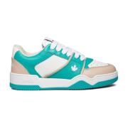 Dsquared2 Leaf Logo Sneakers Vit/Grön Vatten Multicolor, Dam