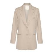 Soaked in Luxury Klassisk Blazer Jacka Flint Gray Melange Gray, Dam