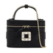 Roger Vivier Kristallspänne Mikroväska Black, Dam