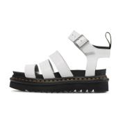 Dr. Martens Andningsbara plattformsandaler med vadderad krage White, D...