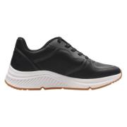 Skechers Sportig Läder Sneaker med Arch Support Black, Dam