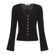 By Malene Birger Randig Cardigan Cirella Black, Dam