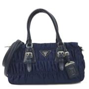 Prada Vintage Pre-owned Tyg prada-vskor Blue, Dam