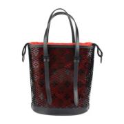 Louis Vuitton Vintage Pre-owned Tyg totevskor Red, Dam