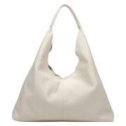 Estro Kvinnors Kräm Beige Hobo Väska tillverkad av Premium Italienskt ...