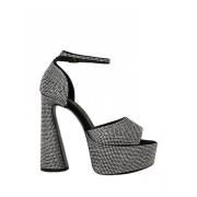 Kat Maconie Kristalldekorerade Mocka Plateausandaler Black, Dam