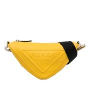 Prada Vintage Pre-owned Laeder crossbodyvskor Yellow, Dam