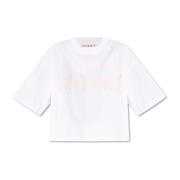 Marni T-shirt med tryckt logotyp White, Dam