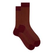 Gallo Burgundy Twin-Rib Cotton Socks Multicolor, Herr