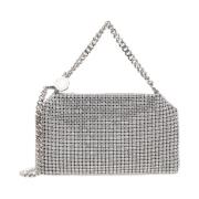 Stella McCartney Crystal Mesh Clutch Väska i Grå Gray, Dam