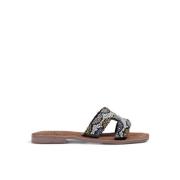 Alma EN Pena Rhinestone Sandal with Comfortable Insole Black, Dam