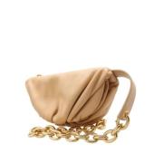 Bottega Veneta Vintage Pre-owned Laeder crossbodyvskor Beige, Dam