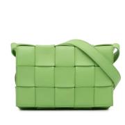 Bottega Veneta Vintage Pre-owned Laeder crossbodyvskor Green, Dam