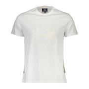 La Martina Vit Signature Print Crew Neck Tee White, Herr