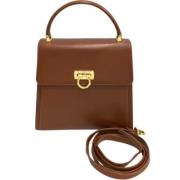 Salvatore Ferragamo Pre-owned Pre-owned Tyg handvskor Brown, Dam