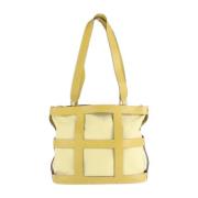 Salvatore Ferragamo Pre-owned Pre-owned Tyg axelremsvskor Yellow, Dam