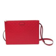 Gucci Vintage Pre-owned Laeder axelremsvskor Red, Dam