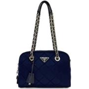 Prada Vintage Pre-owned Tyg prada-vskor Blue, Dam